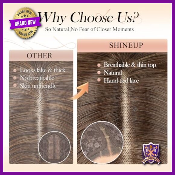 18 Inch Human Hair Blend Lace Front Wig Glueless Everyday Wear